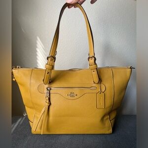 SOLD Coach Kleo Carryall Pebbled Leather Tote Crossbody